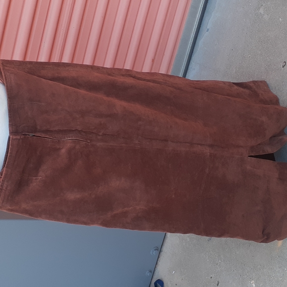 Wilsons Leather Brown Suede Maxi Skirt size 6 - Picture 3 of 8